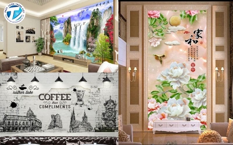 Chọn kích thước tranh dán tường phù hợp